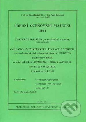 Úřední oceňování majetku 2011, Akademické nakladatelství CERM, 2011