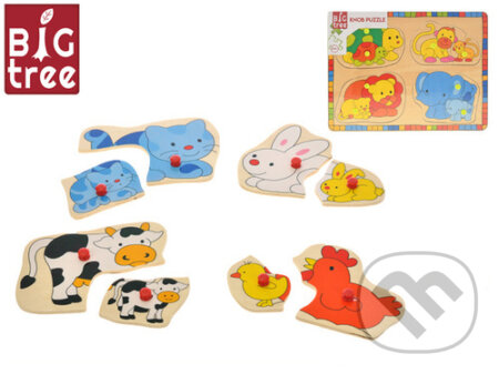 Vkládačka - dřevěná zvířátka 2 druhy