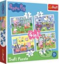 Puzzle: Prasátko Peppa Vzpomínky na prázdniny 4v1 (Trefl). Trefl, 2021