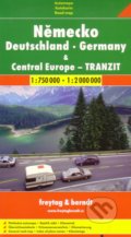 Německo, Central Europe - tranzit  1:750 000   1: 2 000 000, freytag&berndt, 2011