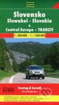 Slovensko, Central Europe - tranzit  1:500 000  1:1 500 000, 2017