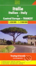 Itálie, Central Europe - tranzit 1:850 000  1:2 000 000, freytag&berndt, 2014