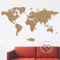 Drevená mapa sveta – hnedá 130x75cm, 2021