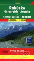 Rakúsko - Central Europe - Tranzit 1.500 000, 1:1 500 000, 2017