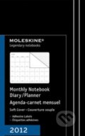 Moleskine - malý mesačný plánovací diár 2012 (čierny, mäkká väzba), Moleskine, 2011