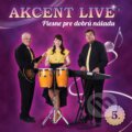 Hudební CD: Akcent Live: Piesne pre dobrú náladu 5. (Hudobné albumy). Hudobné albumy, 2021