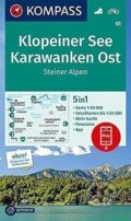 65 Klopeiner See, Karawanken Ost, Steiner Alpen 1: 50 000 (Kompass). Kompass, 2020