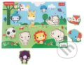 Puzzle: Dřevěná vkládačka: Divoká zvířátka (Trefl). Trefl, 2021