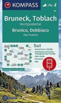 Bruneck, Brunico, Toblach, Dobbiaco, Hochpustertal, Alta Pusteria 1: 50 000 (Kompass). Kompass, 2019