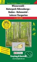 Wienerwald, Wienerwald-Föhrenberge, Baden, Helenental, Lainzer Tiergarten 1:35 000, freytag&berndt, 2016