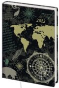 Diář 2022 A5 LYRA denní L205 Continents, Stil calendars, 2022