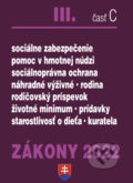Zákony 2022 III/C - Sociálne zákony, sociálne služby, ochrana detí, Poradca s.r.o., 2022