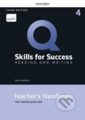 Kniha: Q: Skills for Success: Reading and Writing 4 - Teacher´s Handbook with Teacher´s Access Card, 3rd (Karen Hamilton)