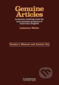 Kniha: Genuine Articles: Teacher´s Manual and Answer Key (Catherine Walter). Cambridge University Press, 1986