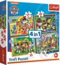Puzzle: Tlapková patrola: Prázdniny 4v1 (Trefl). Trefl, 2022