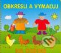 Kniha: Obkresli a vymaľuj - na dedine (Autorský kolektív). Slovenské pedagogické nakladateľstvo - Mladé letá, 2003