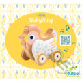 BabySing: drevená sliepočka na tlačenie s melódiou, Djeco, 2022