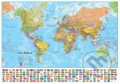 Svet - politická mapa s vlajkami 1:30 mil., 2022