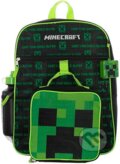 Školský batoh Minecraft: Set batoh - desiatový box - Fľaša - hračka, ADC BF, 2022