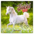 Poznámkový nástěnný kalendář Horses 2023 - Christiane Slawik, Presco Group, 2022