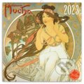 Poznámkový nástěnný kalendář Alfons Mucha 2023, Presco Group, 2022