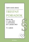 Trestný poriadok. Úzz, 11. vyd., 6/2022, Heuréka, 2022