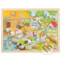 Puzzle: Dřevěné puzzle Dětská Zoo (Goki)