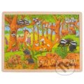 Puzzle: Dřevěné puzzle Zvířecí mláďátka v lese (Goki)