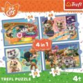 Puzzle: 44 koček Kočičí tým 4v1 (Trefl). Trefl, 2022