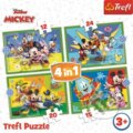 Puzzle: Mickeyho klubík S přáteli 4v1 (Trefl). Trefl, 2022