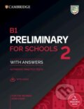 Cambridge B1 Preliminary for Schools 2 Student´s Book with Answers with Online Audio and Resource Bank, Cambridge University Press, 2022