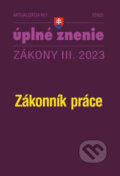 Kniha: Aktualizácia III/1 - Zákonník práce (Poradca s.r.o.). Poradca s.r.o., 2023