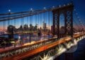 Brooklyn Bridge, Manhattan, New York, Grafika, 2023