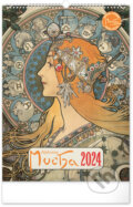 Nástěnný kalendář Alphonse Mucha 2024, Notique, 2023