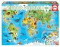 Puzzle: Mapa se zvířaty světa (Educa). Educa, 2023