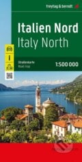Severní Itálie 1:500 000 / silniční mapa, freytag&berndt, 2023