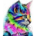 Diamantové malování - Barevné kotě, 2023