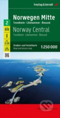 Norsko střed 1:250 000 / automapa, freytag&berndt, 2022