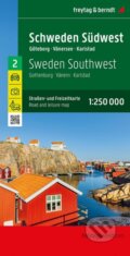 Švédsko jihozápad 1:250 000 / automapa, freytag&berndt, 2022