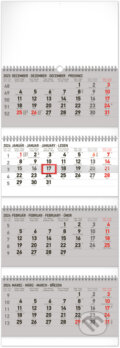 Nástenný kalendár 4-mesačný štandard skladací 2024, Notique, 2023