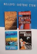 Kniha: Písky Sakkáry, Prostá pravda, Tři přání, Zrádný měsíc (Barbara Delinsky, Glenn Meade, David Baldacci a Michael Connelly). Výběr Readers Digest, 2001