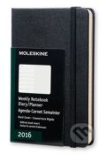 Moleskine – 12-mesačný čierny plánovací zápisník 2016, Moleskine, 2015
