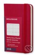 Moleskine – 12-mesačný červený horizontálny diár 2016, Moleskine, 2015