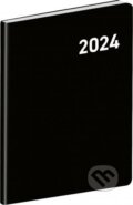 Diář 2024 - Černý, plánovací měsíční, kapesní, Notique, 2023