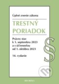 Trestný poriadok. 14. vyd., 9/2023, Heuréka, 2023