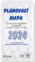 Plánovací roční mapa B1 skládaná 2024 - nástěnný kalendář, BOBO BLOK, 2023