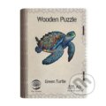 Dřevěné puzzle Zelená želva A3, 2023