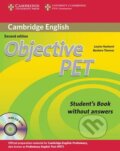 Objective PET Students Book without Answers with CD-ROM - Louise Hashemi, Louise Hashemi, Cambridge University Press