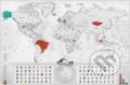 Stírací mapa světa EN - blanc silver XL (Giftio). Giftio, 2024