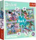Puzzle: Lilo&Stitch: Bláznivý deň 4v1 (Trefl)